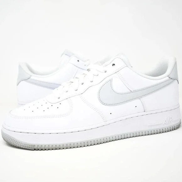 2021 Nike Air Force 1 Low “Pure Platinum” NIKE AIR FORCE 1 07 LV8 PURE PLATINUM-LIGHT CARBON SZ 15  main image 4